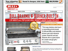 Tablet Screenshot of bullbbqshop.com
